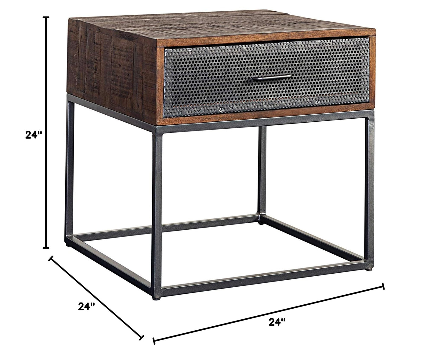 Industrial End Table