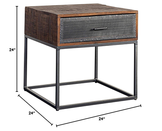 Industrial End Table